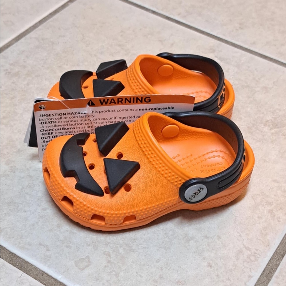 Crocs Classic Jack O' Lantern Lights Croc - Kids Infant Toddler Size C6